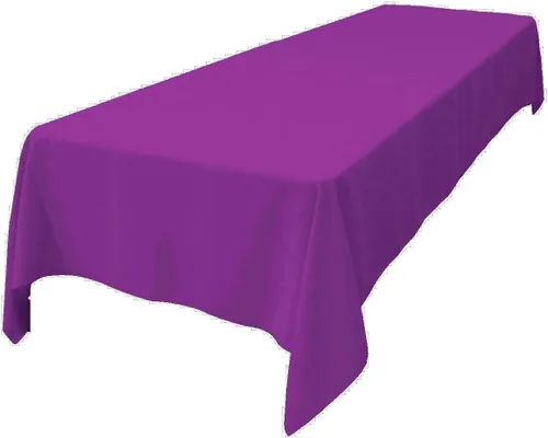 Miniatura 18 de LA Linen Mantel rectangular lavable de popelín de poliéster, resistente a las manchas y a las arrugas, cubierta de mesa 60x84, mantel de tela
