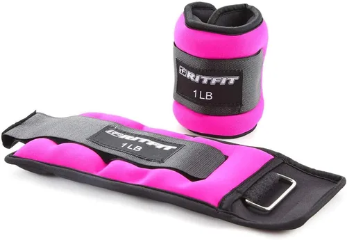 RitFit Ankle Weights - A Pair of 2/3/4/6/8/10 LBS, Wrist Weights with Adjustable Straps for Women & Men, Leg Weights for Walking, Running, Yoga,