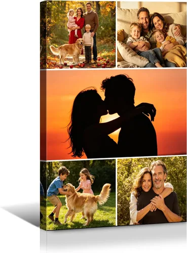 Miniatura 12 de Looife Impresiones en lienzo personalizadas de 40 x 20 pulgadas con tu foto, arte de pared personalizado con tu foto sobre lienzo