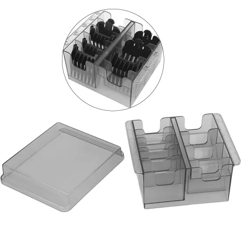 Soporte para peine de cortapelos, organizador de peine límite, caja de almacenamiento para cortadora de pelo, contenedor de almacenamiento para