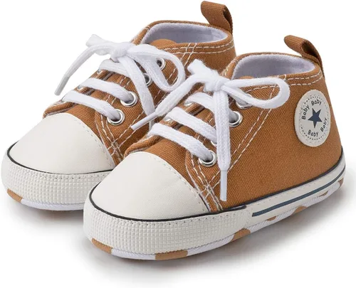 Miniatura 43 de KIDSUN zapatos deportivos altos hasta el tobillo para bebés, niños y niñas con suela antideslizante, suaves, para recién nacidos, zapatos