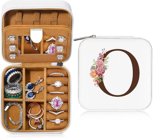 Parima Joyero pequeño organizador de joyas de viaje, mini joyero de viaje, soporte de joyería de viaje, artículos esenciales de viaje, regalos de