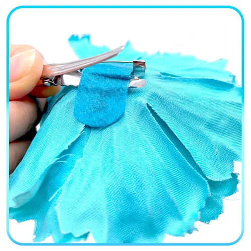 Miniatura 4 de Broche de flores para el cabello, accesorios para el cabello, horquillas bohemias para mujeres y niñas (azul agua)