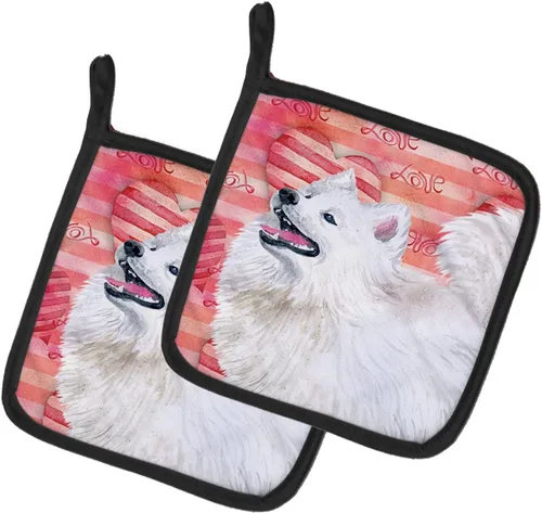 Miniatura 74 de Caroline's Treasures BB9655PTHD - Juego de soportes para ollas de cocina resistentes al calor, almohadillas calientes para horno, 7 1/2 x 7 1/2