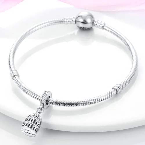 Miniatura 100 de Pandach Dijes colgantes de plata de ley 925 para pulseras y collares, dijes colgantes de Madonna con cuentas de girasol, joyería para mujer
