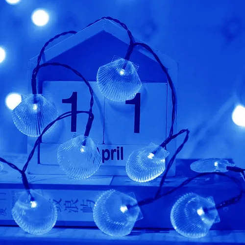 Miniatura 8 de Luces solares de estrella de mar, impermeables, de 15.7 pies, 20 luces LED de noche con estrellas de mar y océano, mar, mundo, luces de noche