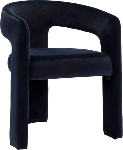 Miniatura 24 de BESTANO Sillas de comedor modernas tapizadas en terciopelo de vellón con respaldo abierto, lindas sillas laterales de barril, sillas de cocina