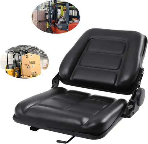 Miniatura 4 de Asiento universal ajustable para carretilla elevadora, reemplazo de asiento de suspensión completa con cinturón de seguridad para asiento mecánico
