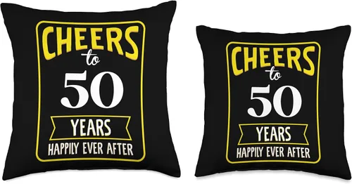 Miniatura 3 de Cheers to 50 years happily ever after Throw Pillow