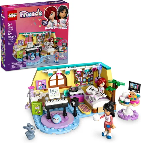 LEGO Friends Paisley - Juguete de construcción de habitación, juego de simulación para niños, niñas y niños, a partir de 6 años, con 2 minidolls,