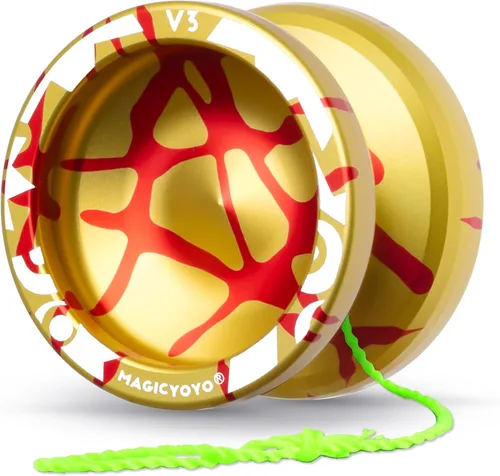 Miniatura 19 de MAGICYOYO Yoyos responsivos para niños principiantes, paquete de 2 Pro Yoyo, truco de doble función, Yoyo V3 + Yoyo K2 de cristal con 12 cuerdas