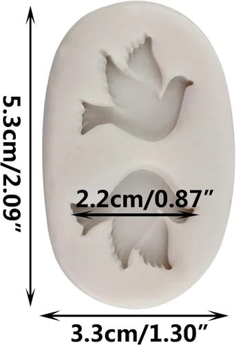 Miniatura 2 de Molde de silicona de comunión para fondant de paloma para decoración de pasteles, decoración de cupcakes, pasta de goma de chocolate, arcilla
