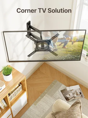Miniatura 8 de monTEK Soporte de pared para TV de movimiento completo para televisores y monitores planos y curvos de 23 a 65 pulgadas, soporte articulado