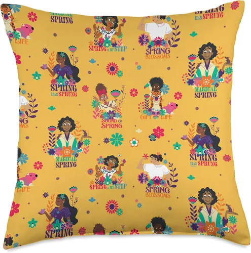 Miniatura 5 de Disney Encanto Spring Easter Mirabel Bruno Isabela Luisa - Almohada de 16 x 16 pulgadas, multicolor