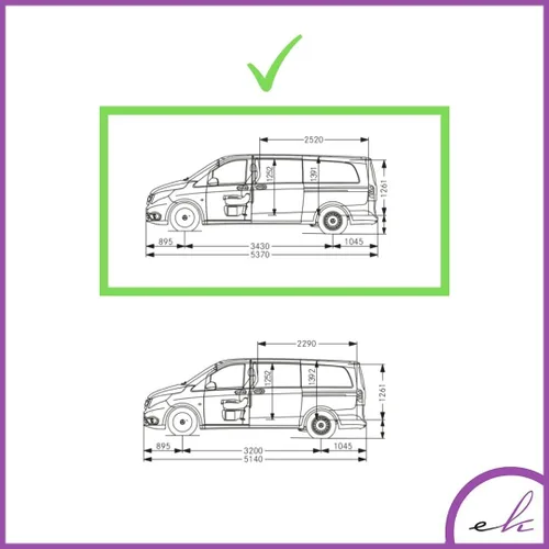 Miniatura 2 de ERKUL Juego de rieles laterales de techo + barras transversales para Mercedes Benz Metris distancia entre ejes larga 2014-2023 Sistema completo