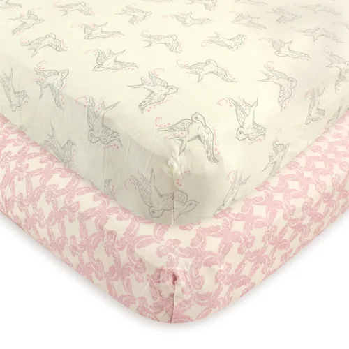 Miniatura 18 de Touched by Nature Sábana de cuna unisex de algodón orgánico para bebés y niños pequeños, a cuadros, gris sólido, talla única