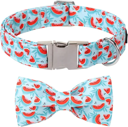 Miniatura 20 de Lionet Paws Collar de Pascua para perro con pajarita, collar de conejo con hebilla de metal para perros, collar ajustable y cómodo para perros