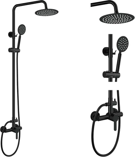 Miniatura 12 de Aolemi Grifo de ducha exterior SUS304 Conjunto combinado de accesorios de ducha de acero inoxidable, Kit de cabezal de ducha de lluvia de 8