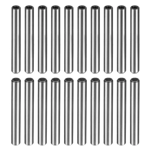 Miniatura 6 de uxcell M4 Pasador de rosca interna 10 unids 0.236x1.969 in biselado plano acero al carbono cilíndrico pin cama estantería dispositivos metálicos