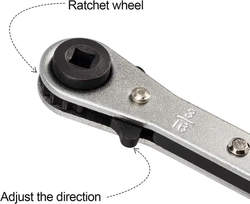Miniatura 3 de ANCIRS Llave de trinquete de 3/16 a 3/8, llave de servicio HVAC con kit adaptador de broca hexagonal para aire acondicionado, reparación de equipos