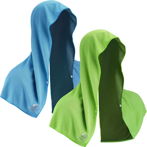Miniatura 12 de Sukeen Toalla refrescante con capucha para hombres, toallas refrescantes para el cuello y la cara, se enfría cuando está mojado, envolturas