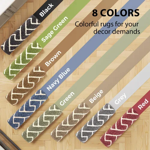Miniatura 3 de hicorfe Juego de 2 tapetes de cocina antideslizantes para piso, cómodas alfombras de cocina lavables para pasillos, entrada, cuarto de servicio