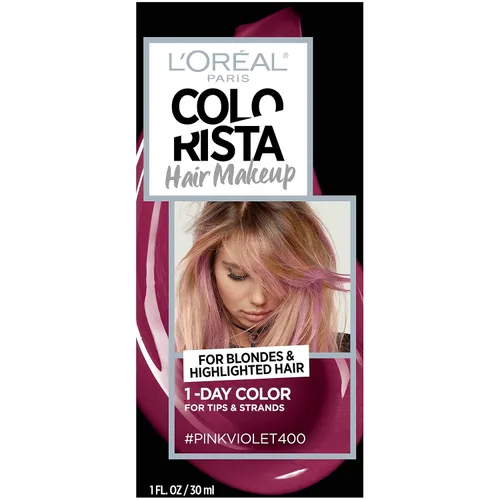 Miniatura 15 de L'Oreal Paris - Maquillaje temporal para el cabello de 1 día para morenas, azul 60, 1 onza líquida