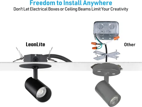 Miniatura 2 de LEONLITE Foco de techo LED regulable de 5 colores con caja de conexiones incluida, foco ajustable CRI90, luces LED direccionales IP65
