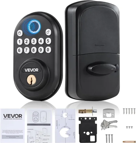 Miniatura 14 de VEVOR Cerradura de pestillo, pestillo cuadrado de un solo cilindro, con llave de 1 lado, se adapta a puertas interiores y exteriores