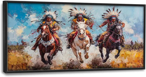 Miniatura 12 de Arte de pared grande de soldado para sala de estar, bandera patriótica de Estados Unidos, decoración en lienzo con marco militar, impresiones