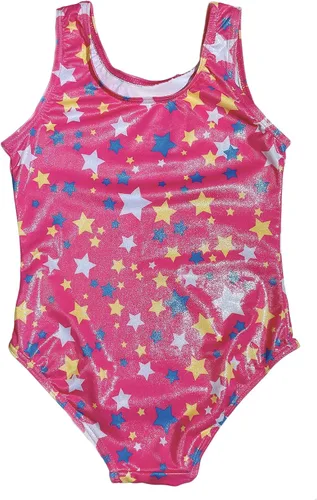 Miniatura 2 de QoozZ Maillot de gimnasia con estampado de arcoíris brillante para niñas, Arcoiris (Rainbow)