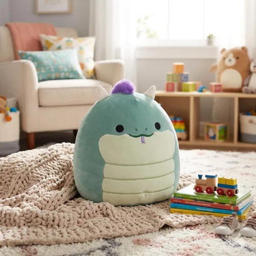 Miniatura 3 de Squishmallows Magtus el dragón de 10 pulgadas – Peluche oficial de Jazwares – Juego de Tronos, Casa del Dragón, Llama de hierro, juguete de peluche