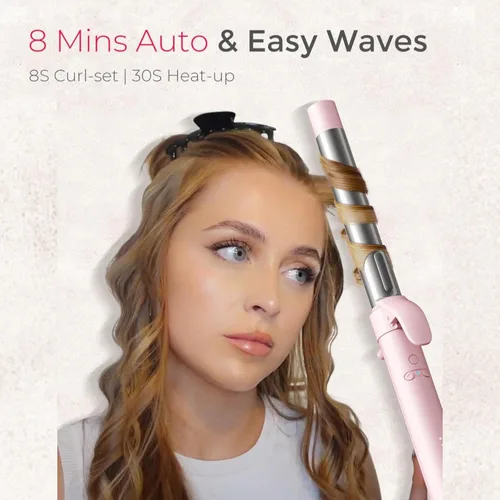 Miniatura 2 de Rizador automático giratorio para ondas de playa – TYMO Rizador de pelo para cabello largo, rizador de pelo de cerámica de barril extra largo