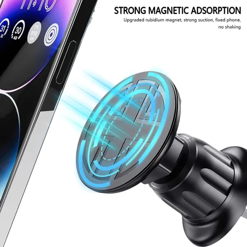 Miniatura 2 de Mandark Soporte Magnético para Teléfono de Coche, Rotación de 360°, Soporte de Smartphone para Rejilla de Ventilación de Auto, Soporte de Clip