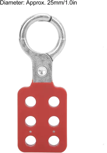 Miniatura 7 de Cerradura de bloqueo de etiqueta, 10 piezas de bloqueo de aluminio con 6 agujeros de bloqueo para estación de bloqueo, bloqueo de cerrojo