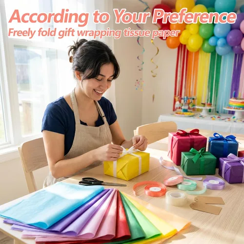 Miniatura 6 de Bobobag 150 hojas de papel de seda de colores, papel de seda de Navidad de 20 x 14 pulgadas para bolsas de regalo, dorado plateado rojo verde