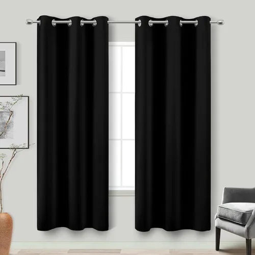 Miniatura 211 de Cortinas opacas de 72 pulgadas extra anchas para dormitorio, puerta corrediza de vidrio y patio, 2 paneles con ojales para oscurecer ventana grande