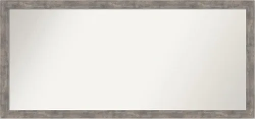 Miniatura 58 de Amanti Art Silver Bathroom Mirror for Over Sink, 24x49 Custom Made Marred Pewter Rectangle Vanity Mirror, Oversize Casual Wood Frame, Hangs Estaño