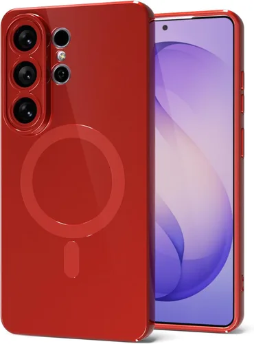 Miniatura 69 de Svanove para Samsung Galaxy S22 Funda de teléfono de silicona magnética, compatible con Magsafe, linda para mujeres, brillante color brillante, gel