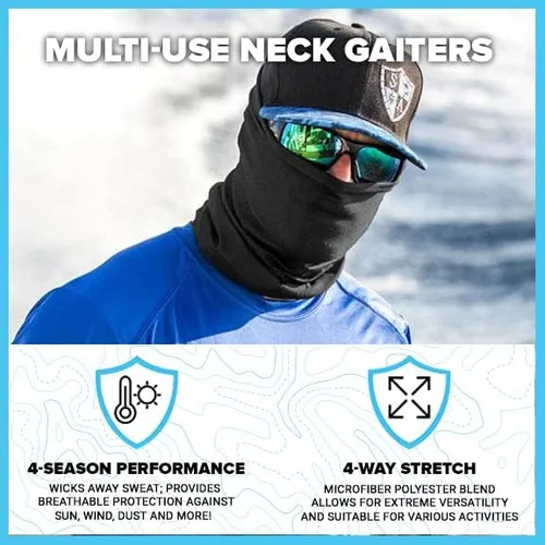 Miniatura 3 de S A Company 5 Pack UV Face Shield Multipurpose Protector Neck Gaiter Elastic Face Mask Patriotic Design for Men and Women