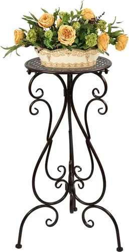 Miniatura 9 de NAKUPE Soporte de metal para plantas para interiores y exteriores, soportes para macetas individuales de 22.5 pulgadas de alto, soporte de pedestal