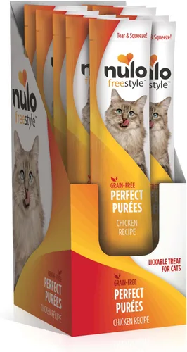 Miniatura 14 de Nulo Freestyle Purés Perfectos Sin Cereales Golosinas Húmedas Premium para Gatos, Puré Apretável para Felinos, Alto Contenido de Humedad para Apoyar