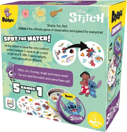 Miniatura 3 de Asmodee Dobble Disney Lilo and Stitch Family Card Game Ages 6+ 2-8 Players 15 Minutes Playing Time