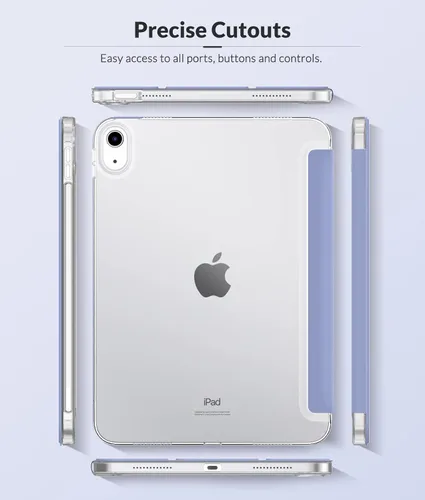 Miniatura 6 de MoKo Funda para iPad (A16) de 11ª generación 2025/10ª generación 2022, iPad de 11 pulgadas/10.9 pulgadas con cubierta trasera translúcida de TPU