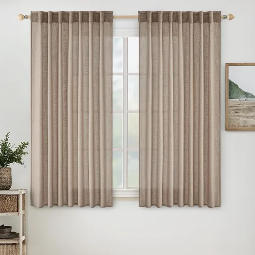 Miniatura 72 de MIULEE Cortinas de lino blanco de 108 pulgadas de largo para dormitorio, sala de estar, cortinas de ventana con textura de lino suave y grueso, Lino