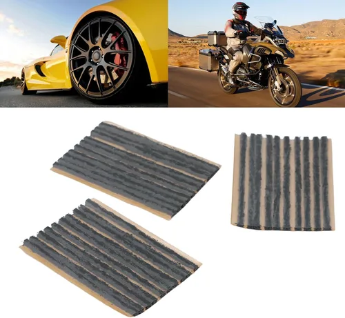 Miniatura 4 de Keenso Tiras de goma para reparación de neumáticos de coche, 100 unidades de 3.937 x 0.118 in, para reparación de pinchazos de neumáticos, sin