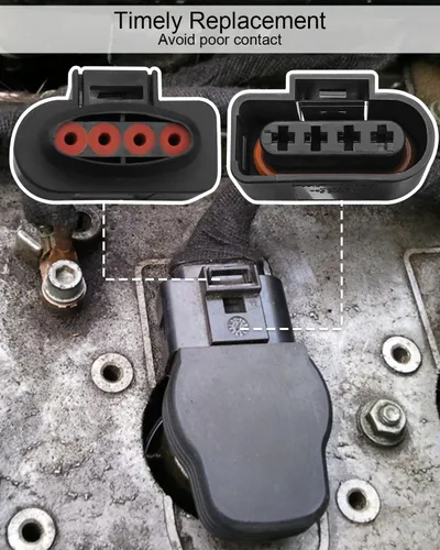 Miniatura 3 de Kit de reparación de conector de bobina de encendido con arnés, enchufe y herramienta de absorción de espacio de 0.3CM Compatible con AUDI, VW