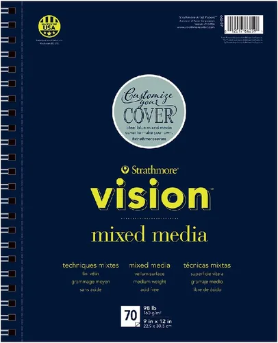 Miniatura 8 de Strathmore Vision Cold Press - Bloc de acuarela de 11 x 15 pulgadas, 140 libras, 30 hojas -62640610