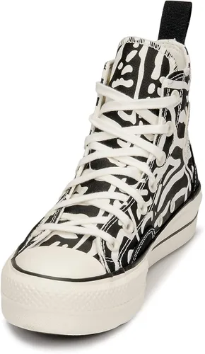 Miniatura 3 de Converse Chuck Taylor All Star - Tenis de plataforma alta unisex con plataforma alta color negrogarceta