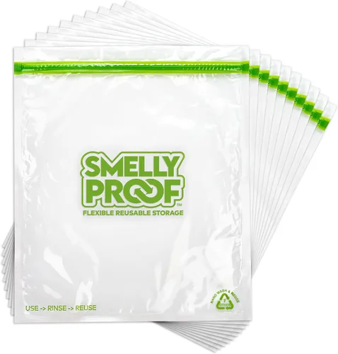 Miniatura 11 de Smelly Proof Bolsas reutilizables para almacenamiento de alimentos diseñadas y MFG, fabricadas en Estados Unidos, aptas para lavavajillas, fáciles